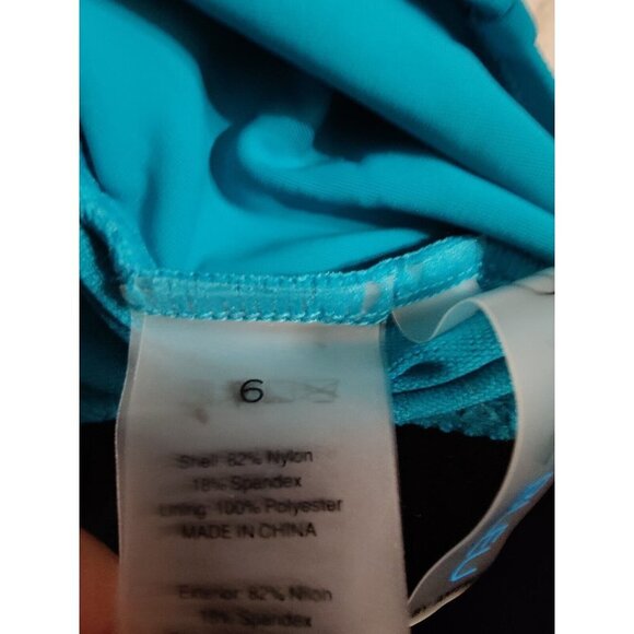 Into The Bleu Turquoise One Piece Convertible Halter/Strapless Swimsuit 6 NWOT - Picture 8 of 8